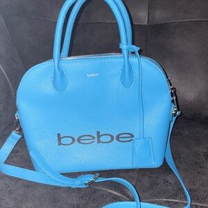 Bebe Bright Blue Satchel Bag